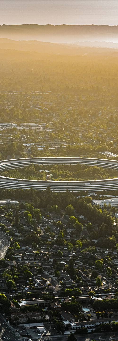 Vista aérea de Apple Park en Cupertino
