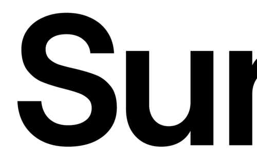 Logotipo de Suno, la aplicación de inteligencia artificial para generar música, en letras minúsculas negras sobre fondo transparente
